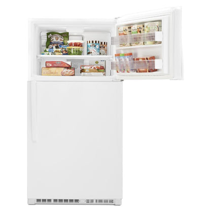WHIRLPOOL WRT511SZDW White Whirlpool 33"" Wide Top-freezer Refrigerator With LED INTER...