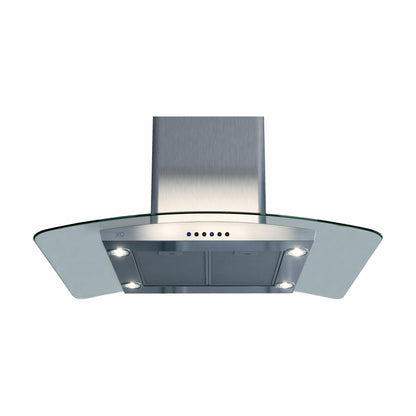 XO APPLIANCE XOMI42GC XO Appliance 42"" 600/395 Cfm Island Hood Stainless/glass