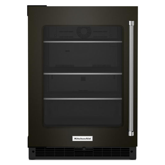 KITCHENAID KURL314KBS 24"" Undercounter Refrigerator With Glass Door and Shelves With META...