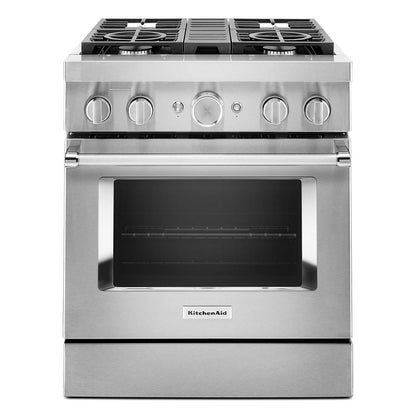 KITCHENAID KFDC500JSS Kitchenaid 30'' Smart Commercial-style Dual Fuel Range With 4 BU...