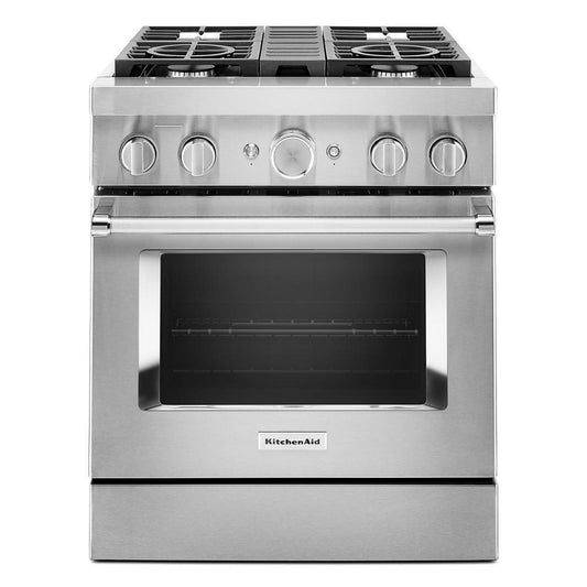KITCHENAID KFDC500JSS Kitchenaid 30'' Smart Commercial-style Dual Fuel Range With 4 BU...