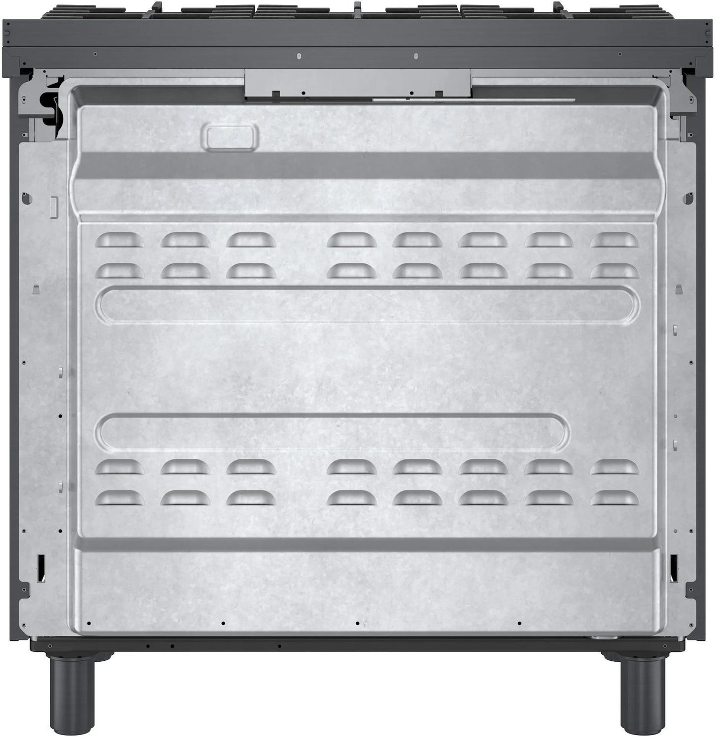 BOSCH HDS8645U 800 Series Dual Fuel Freestanding Range 36'' Black Stainless Steel ...