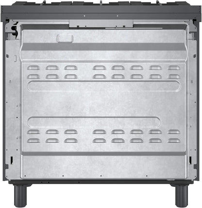 BOSCH HDS8645U 800 Series Dual Fuel Freestanding Range 36'' Black Stainless Steel ...