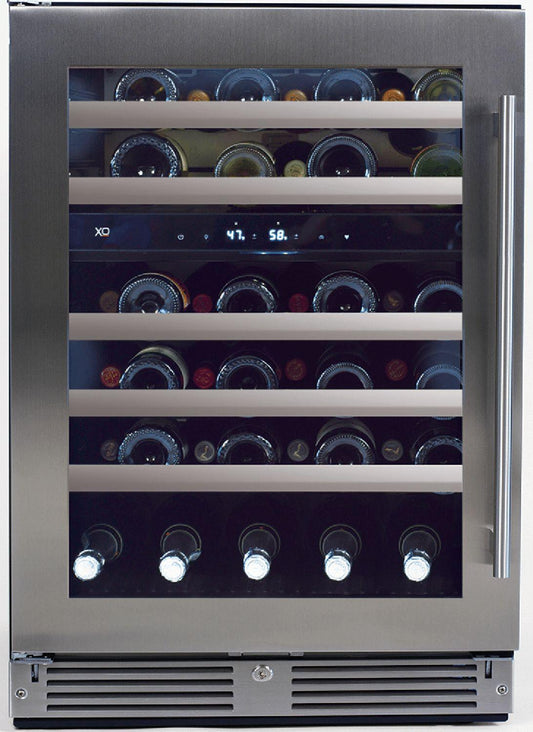 XO APPLIANCE XOU24WDZGSL XO Appliance Wine Cellar 2 Zone 24"" Ss Glass Lh