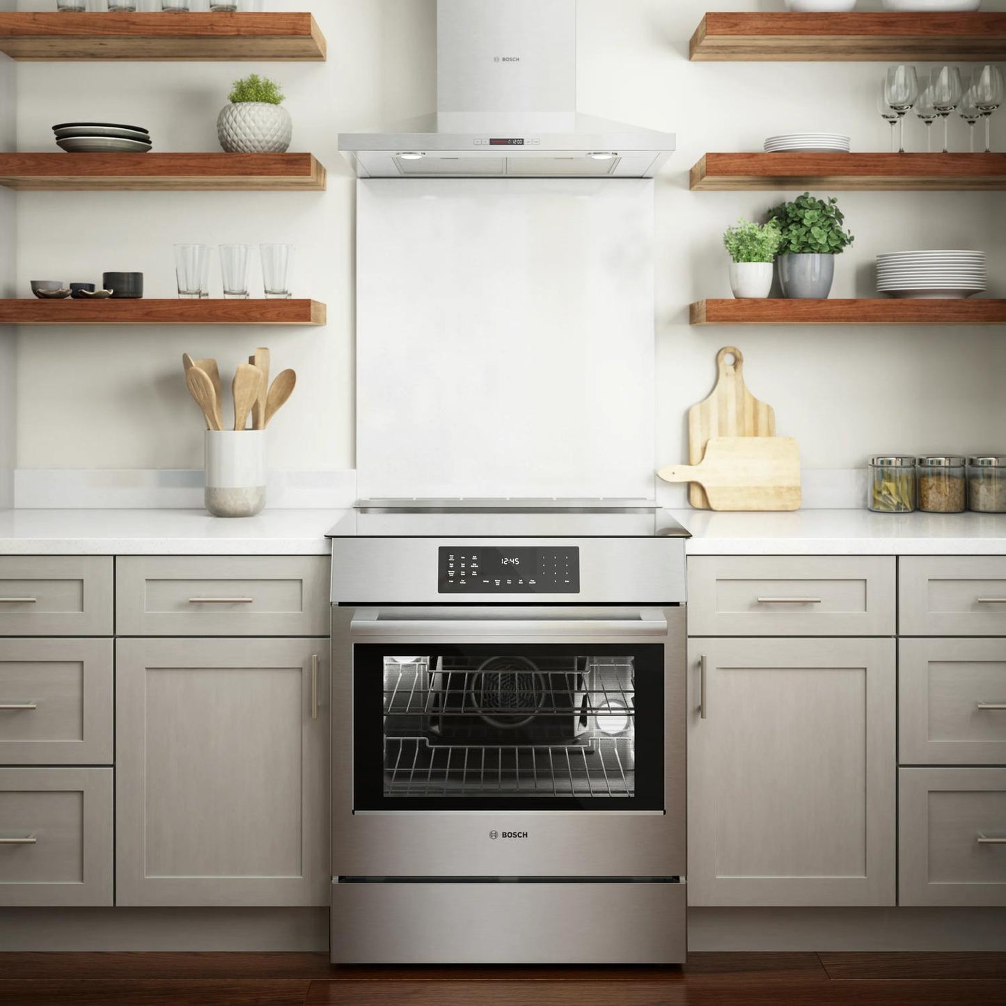 BOSCH HII8057U 800 Series Induction Slide-in Range 30'' Stainless Steel Hii8057u