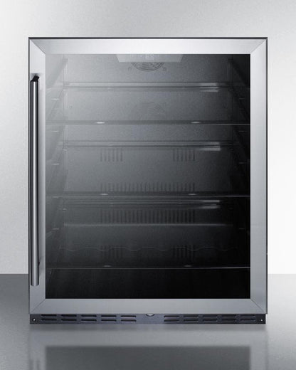 SUMMIT AL57G Built-in Undercounter Ada Compliant All-refrigerator With Glass DOO...