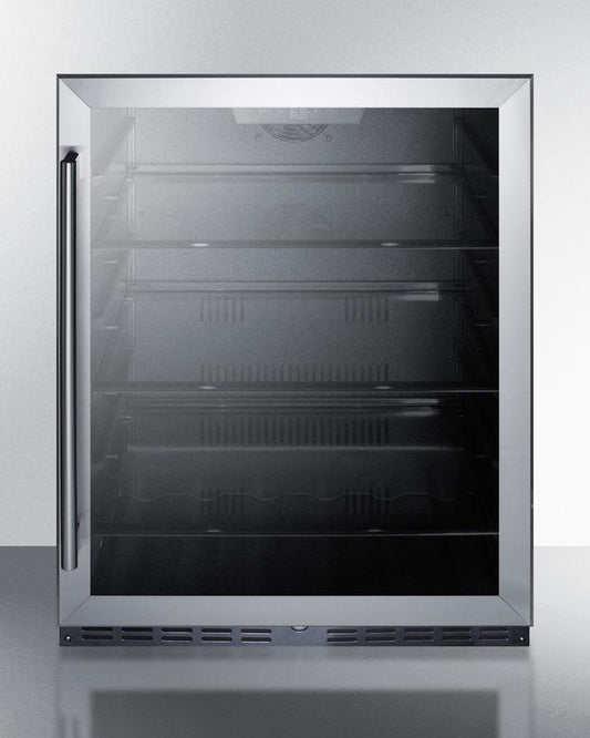 SUMMIT AL57G Built-in Undercounter Ada Compliant All-refrigerator With Glass DOO...