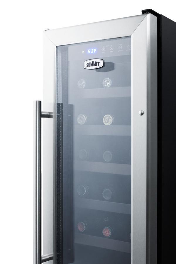 SUMMIT SWC1224B 12"" Wide Built-in Undercounter Wine Cellar With Digital Thermostat ...