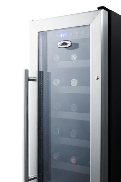 SUMMIT SWC1224B 12"" Wide Built-in Undercounter Wine Cellar With Digital Thermostat ...