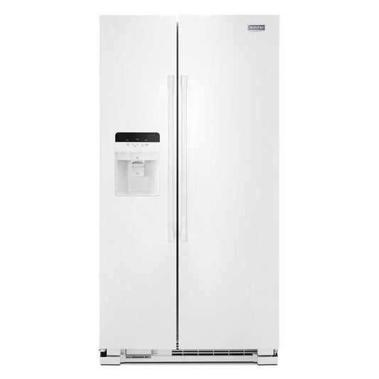 MAYTAG MSS25C4MGW 36-inch Wide Side-by-side Refrigerator With Exterior Ice and Water ...