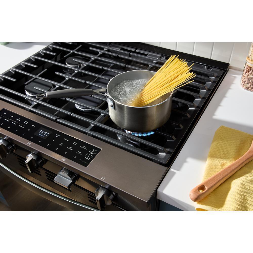 WHIRLPOOL WSGS7530RV 30-inch Smart Slide In Gas Range With Air Cooking Technology, No PR...