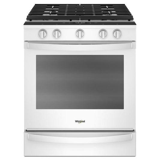 WHIRLPOOL WEG750H0HW Whirlpool 30-inch,5.8 Cu Ft, Gas Slide-in Range With 5 Burners - White