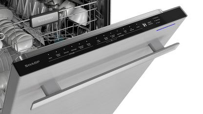 SHARP SDW6757ES Sharp 24"" Slide-in Stainless Steel Dishwasher
