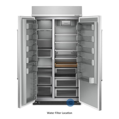 KITCHENAID KBSN702MPS 25.5 Cu Ft. 42"" Built-in Side-by-side Refrigerator With PRINTSHIELD...