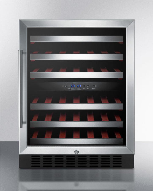 SUMMIT SWC530BLBIST Dual Zone Built-in Wine Cellar With Digital Thermostat, Stainless S...