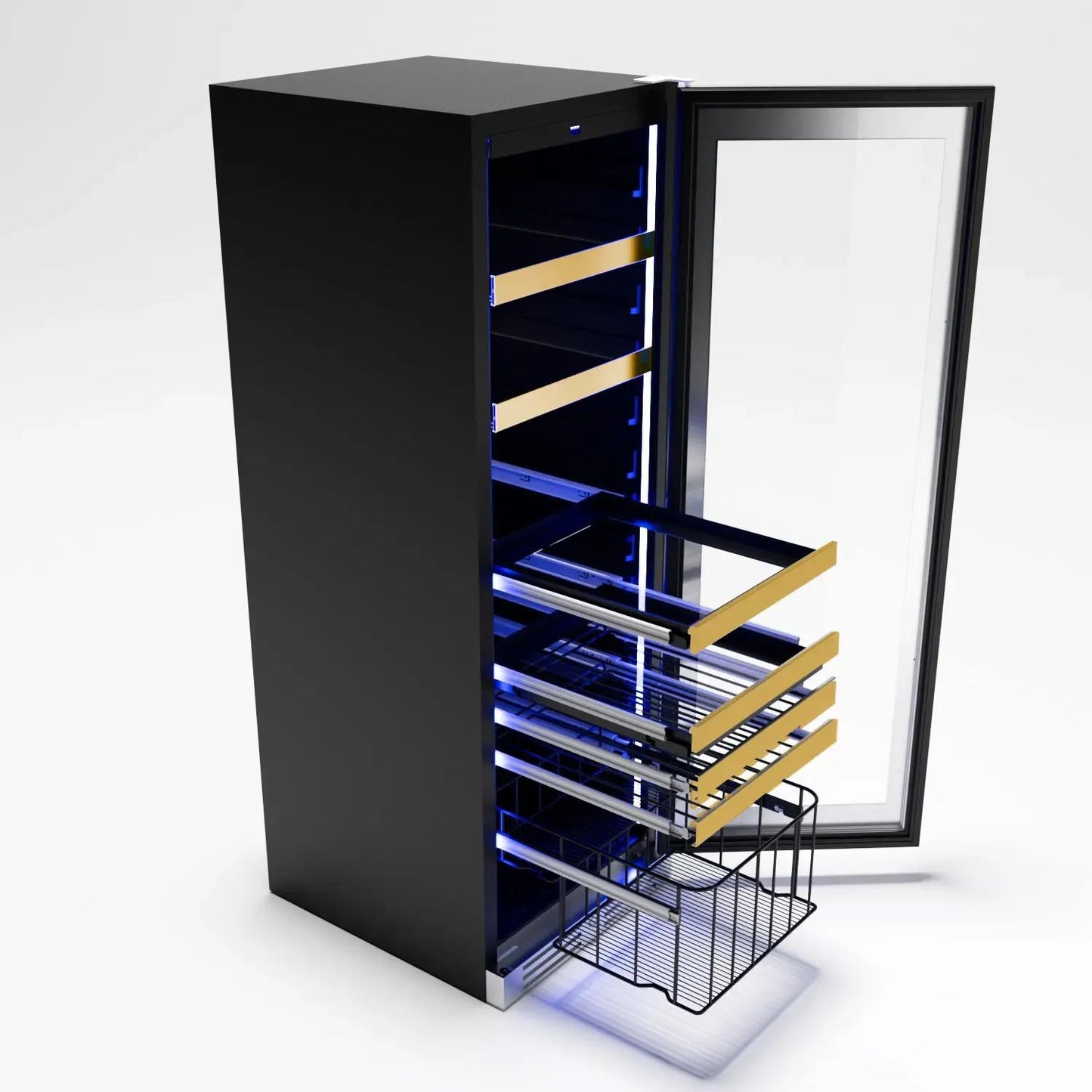 XO APPLIANCE XOU2470BCGB XO Appliance Tall Beverage Center Black Glass