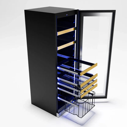 XO APPLIANCE XOU2470BCGB XO Appliance Tall Beverage Center Black Glass