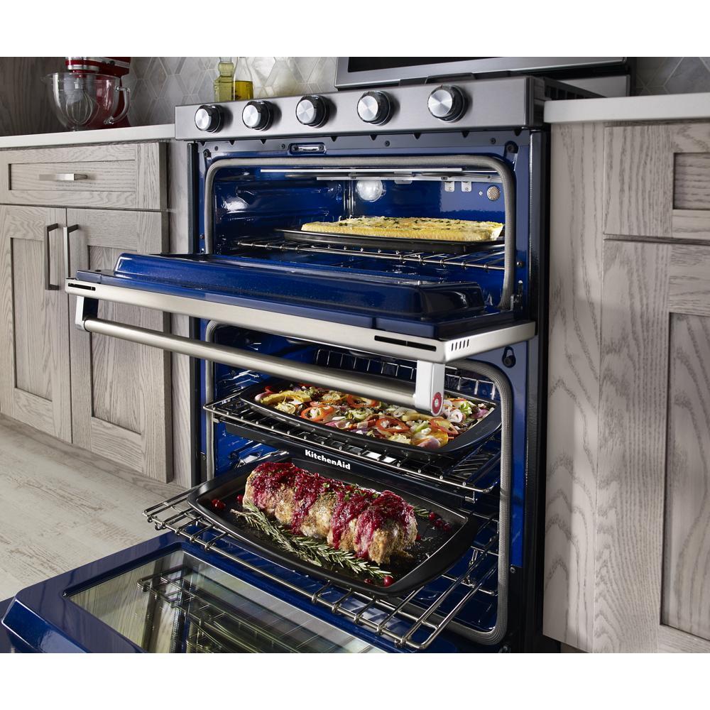 KITCHENAID KFDD500ESS Stainless Steel Kitchenaid 30-inch 5 Burner Dual Fuel Double OVE...