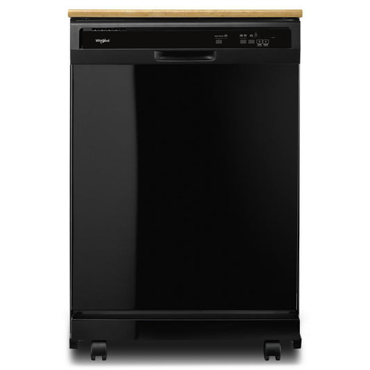 WHIRLPOOL WDP370PAHB Whirlpool, 3 Cycles, 4 Options, 55 Dba, Plastic Tub Portable DISHWAS...
