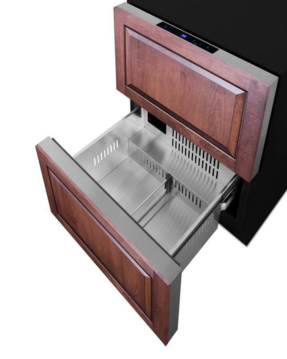 SUMMIT ADFD243PNR Summit 24"" Wide 2-drawer All-freezer (panels Not Included)