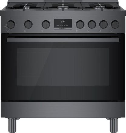 BOSCH HGS8645UC 800 Series Gas Freestanding Range 36'' Black Stainless Steel Hgs8645uc