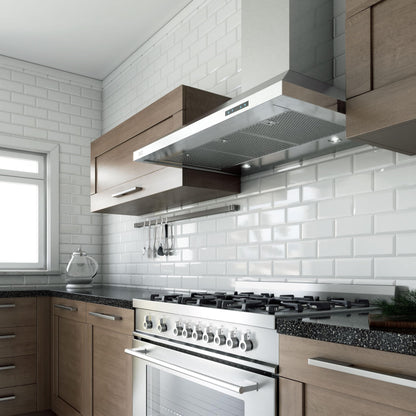 XO APPLIANCE XOV36SC 36"" 600/395 Cfm Italian Made Wall Chimney Range Hood Stainless