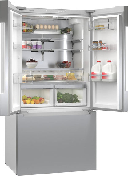 BOSCH B36CT81ENS 800 Series French Door Bottom Mount Refrigerator 36"" Easy Clean STA...