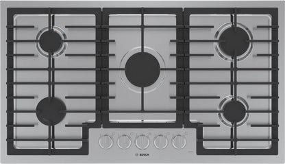 BOSCH NGM5659UC Bosch 500 Series Gas Cooktop 36"" Stainless Steel Ngm5659uc