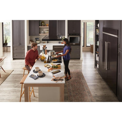 KITCHENAID KVIB606DBS Black-on-stainless Kitchenaid 36"" Island-mount, 3-speed Canopy Hood