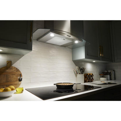 WHIRLPOOL WVW51UC6LS Whirlpool 36"" Curved Glass Wall Mount Range Hood