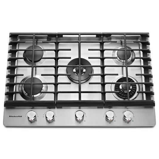 KITCHENAID KCGS950ESS Stainless Steel Kitchenaid 30'' 5-burner Gas Cooktop With Griddle