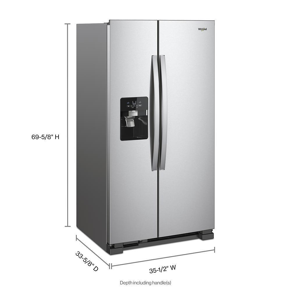 WHIRLPOOL WRS325SDHZ Whirlpool 36-inch Wide Side-by-side Refrigerator - 24 Cu. Ft. - ...