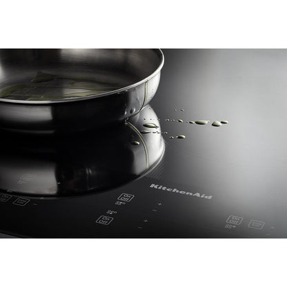 KITCHENAID KCES950KBL 30"" Electric Cooktop With 5 Elements and Touch-activated Controls