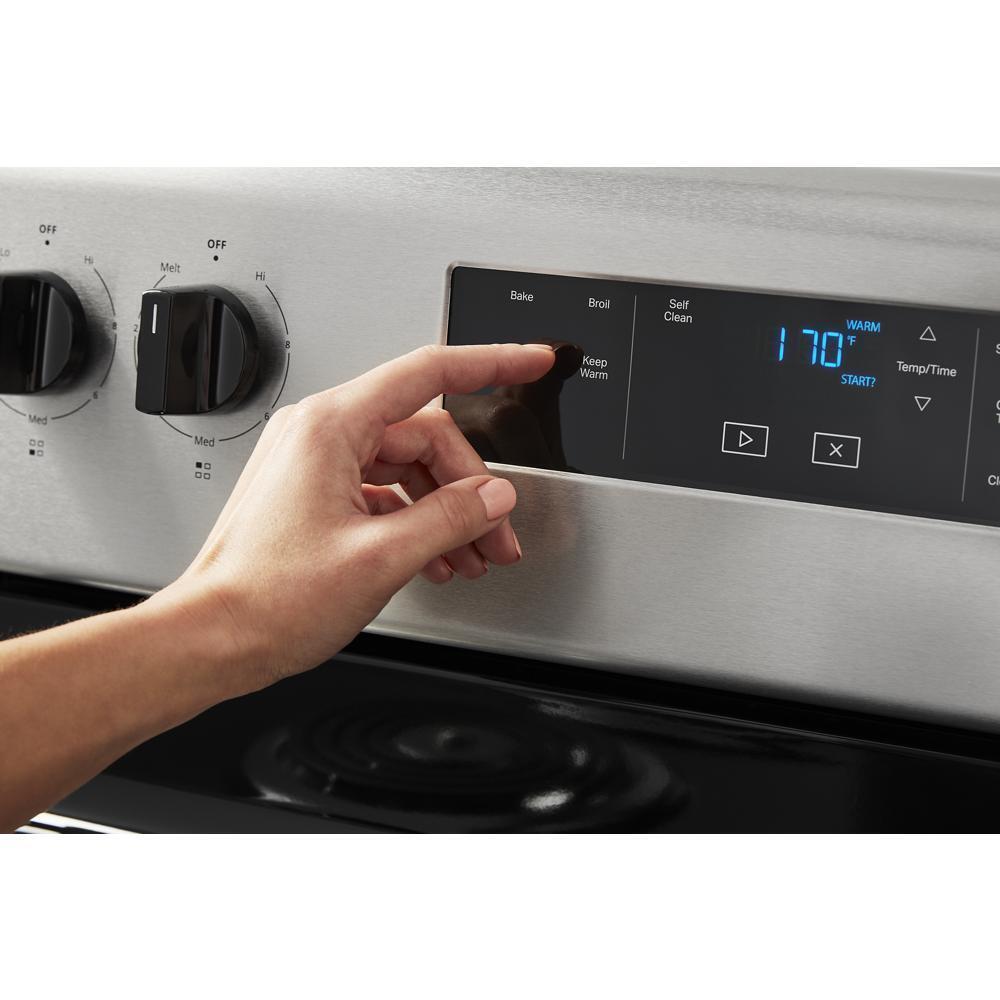 WHIRLPOOL WFC315S0JS 4.8 Cu. Ft. Whirlpool Electric Range With Keep Warm Setting