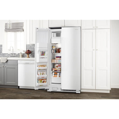 AMANA ASI2575GRW 36-inch Side-by-side Refrigerator With Dual Pad External Ice and WA...