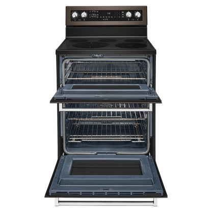 KITCHENAID KFED500EBS Kitchenaid 30-inch 5 Burner Electric Double Oven Convection RANG...