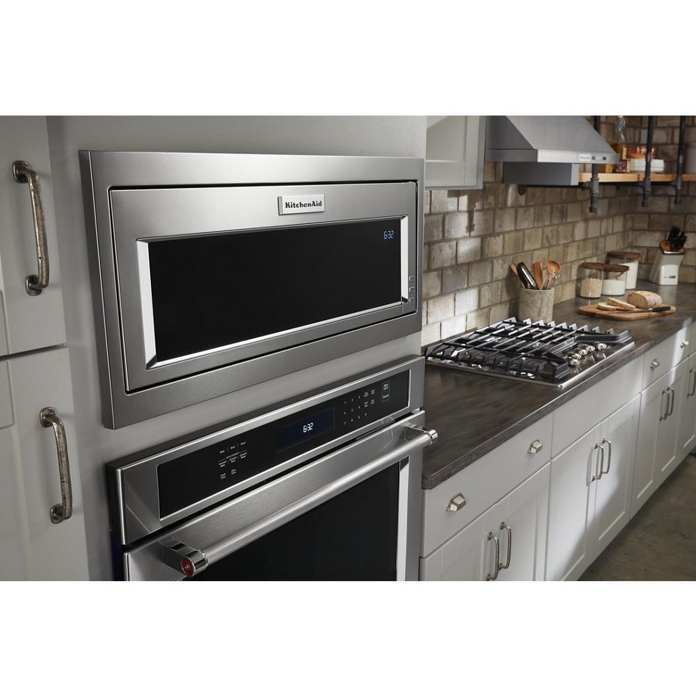 KITCHENAID KMBT5011KSS 1000 Watt Built-in Low Profile Microwave With Slim Trim Kit - STAIN...