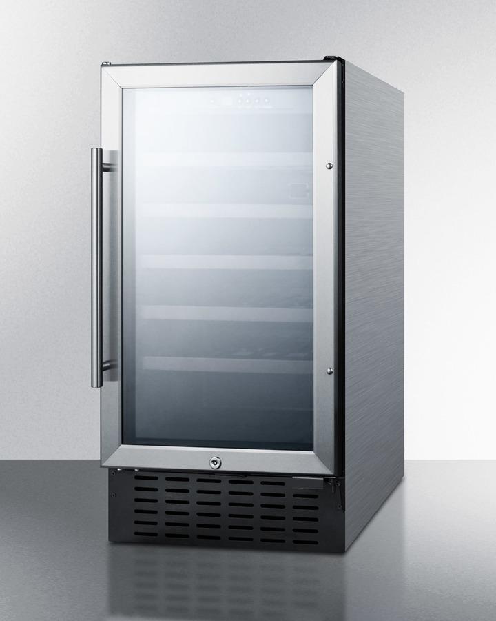 SUMMIT SWC1840BCSS 18"" Wide Wine Cellar for Built-in or Freestanding Use With STAINLES...