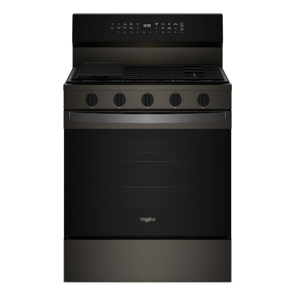 WHIRLPOOL WFGS7530RV 30-inch Smart Gas Range With Air Cooking Technology, Steam/self CLE...
