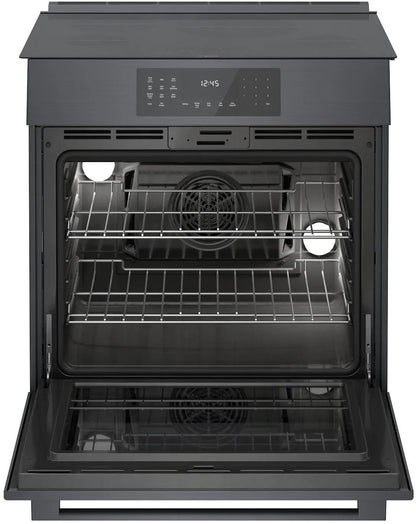 BOSCH HII8047U 800 Series Induction Slide-in Range 30'' Black Stainless Steel HII8...