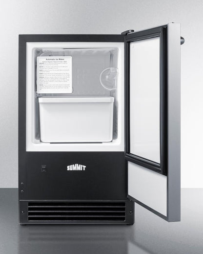 SUMMIT BIM26 Summit 15 Lb. Drain-free Built-in Icemaker