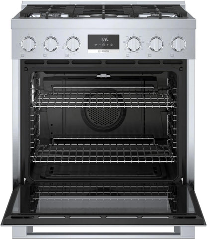 BOSCH HDS8055U 800 Series Dual Fuel Freestanding Range 30'' Stainless Steel Hds8055u