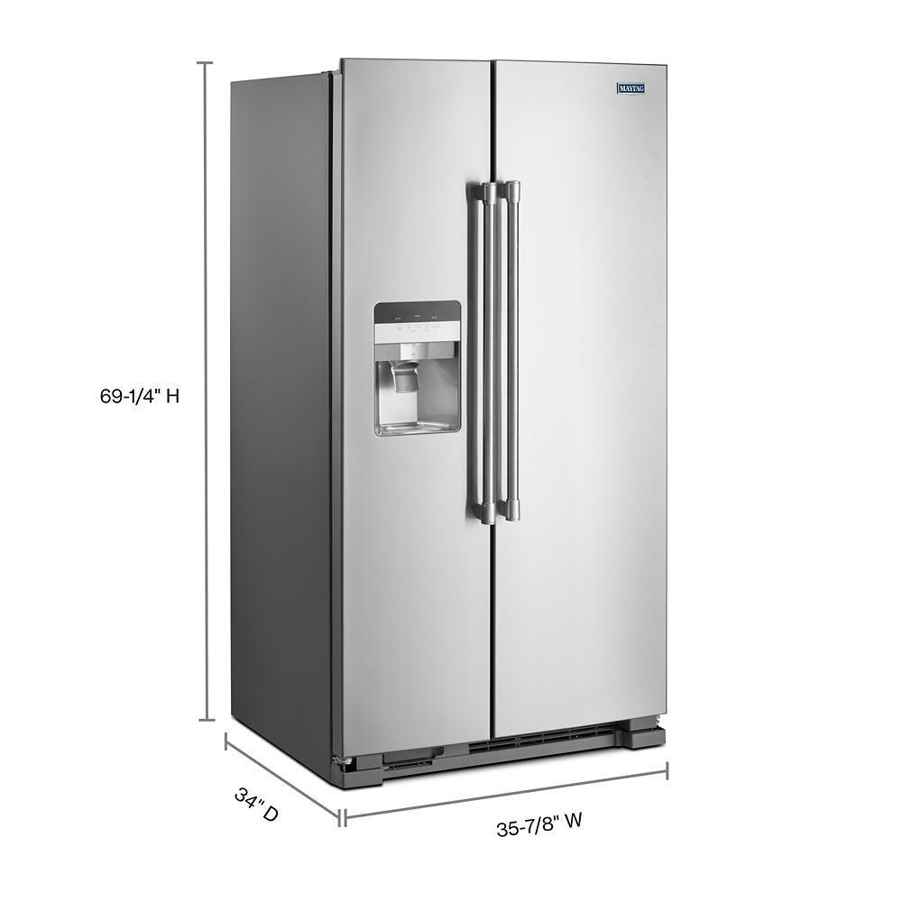 MAYTAG MSS25C4MGZ 36-inch Wide Side-by-side Refrigerator With Exterior Ice and Water ...
