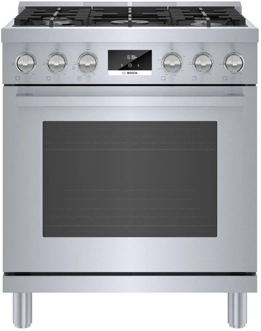 BOSCH HDS8055U 800 Series Dual Fuel Freestanding Range 30'' Stainless Steel Hds8055u