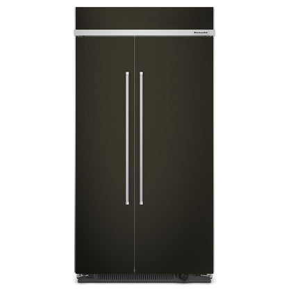 KITCHENAID KBSN702MBS 25.5 Cu Ft. 42"" Built-in Side-by-side Refrigerator With PRINTSHIELD...