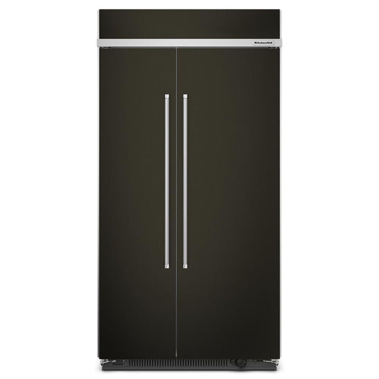 KITCHENAID KBSN702MBS 25.5 Cu Ft. 42"" Built-in Side-by-side Refrigerator With PRINTSHIELD...