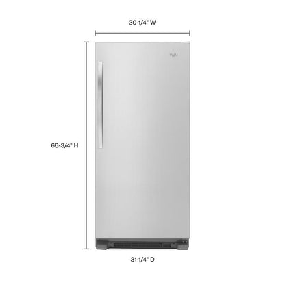 WHIRLPOOL WSR57R18DM Monochromatic Stainless Steel Whirlpool 18 Cu. Ft. Sidekicks ...