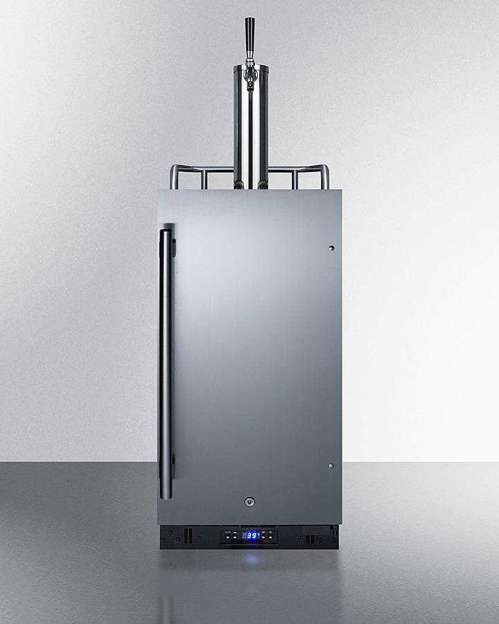 SUMMIT SBC15BEER 15"" Wide, Built-in, Commercially Listed Kegerator, Auto Defrost WIT...