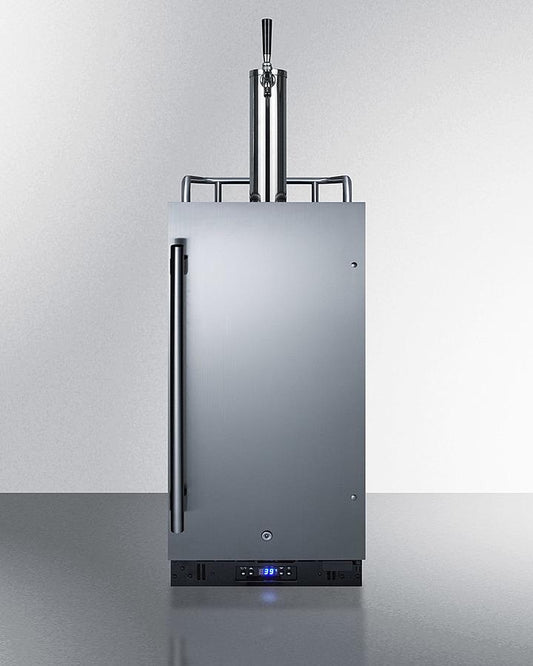 SUMMIT SBC15BEER 15"" Wide, Built-in, Commercially Listed Kegerator, Auto Defrost WIT...
