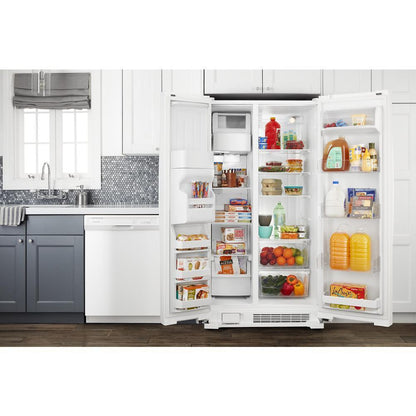 AMANA ASI2575GRW 36-inch Side-by-side Refrigerator With Dual Pad External Ice and WA...